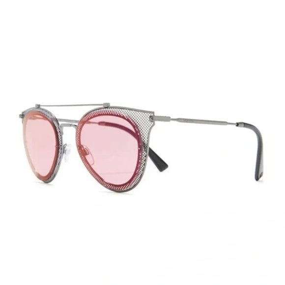 VALENTINO 53mm Solid ROSE Cat Eye Pink Tint Sunglasses NEW IN BOX - Picture 2 of 3